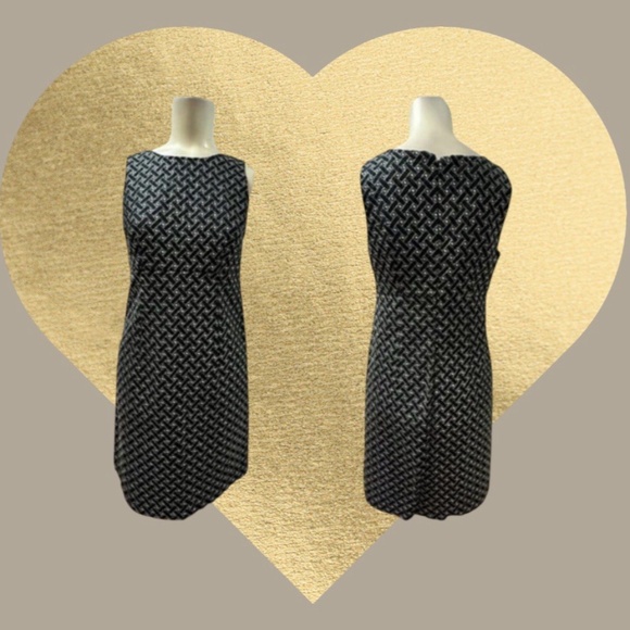 Michael Kors,Dress Formal Black Gold Embroidered,Sz 4,Sleeveless,Knee Length.! - Picture 1 of 11